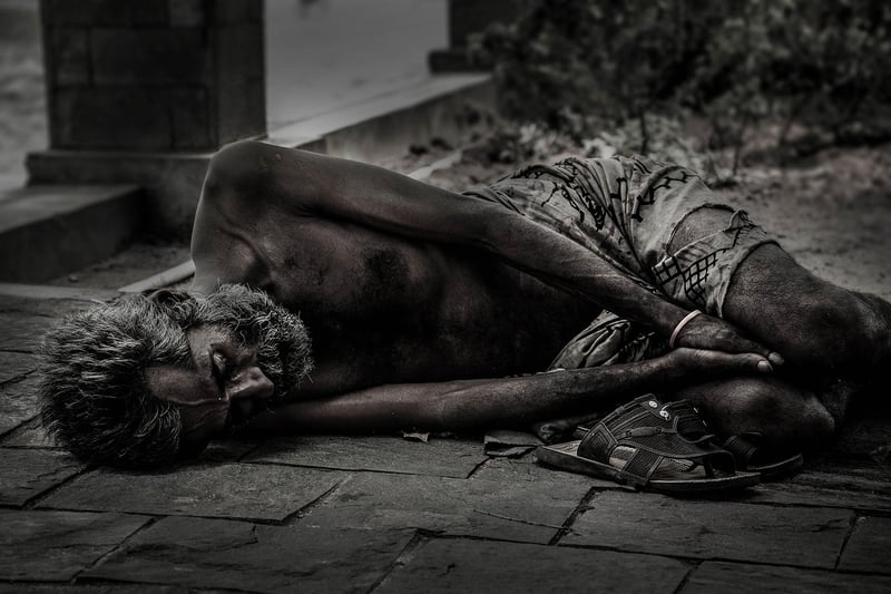 Homeless man on the street